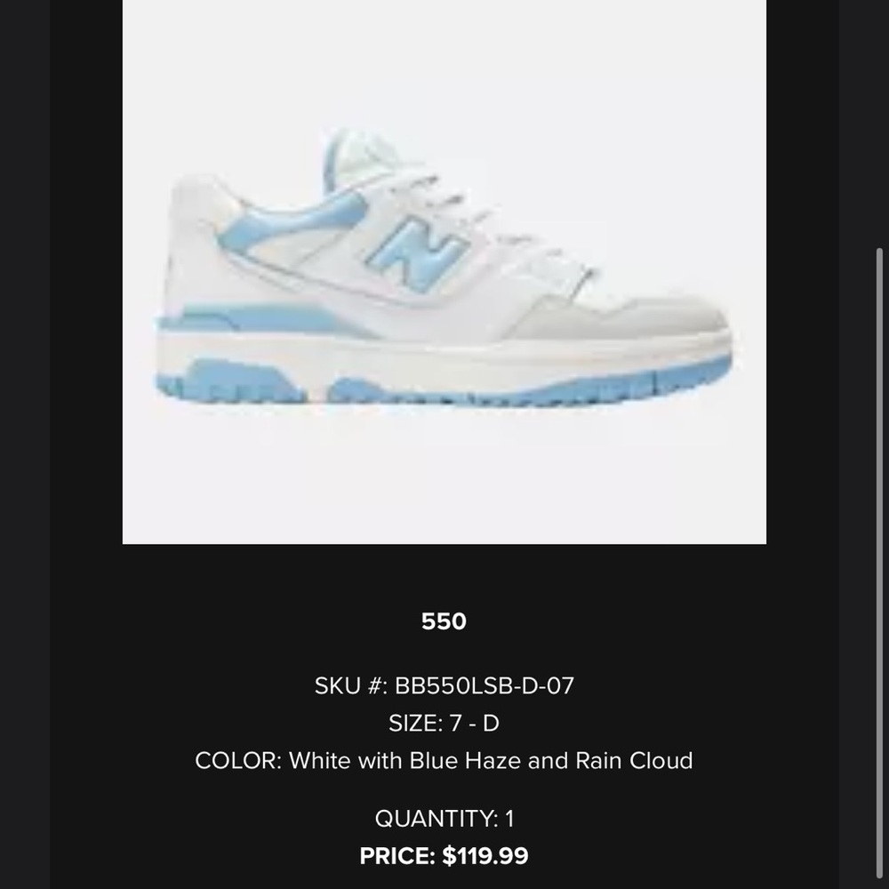 New balance 550 White/blue